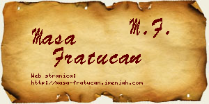 Maša Fratucan vizit kartica
